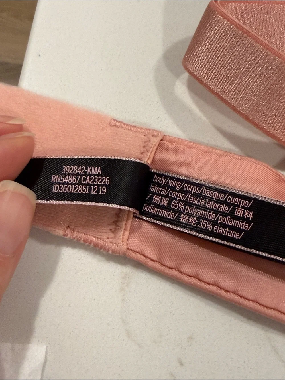 Victoria’s Secret Very Sexy Push Up Bra 38B Pink Rhinestone Logo Straps Bling